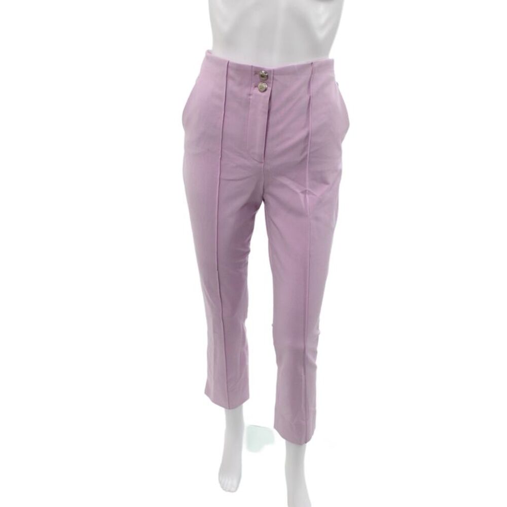 Veronica Beard Womens Ankle Pants Pink Button 63% Polyester Size 2